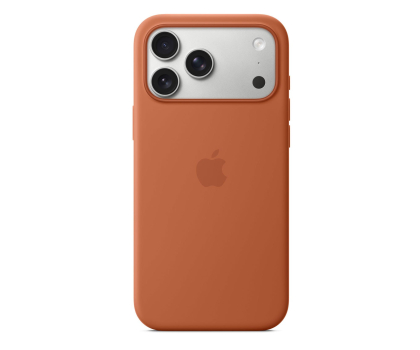 Etui do telefonów Apple Silikonowe etui z MagSafe do iPhone 17 Pro Max brązowe